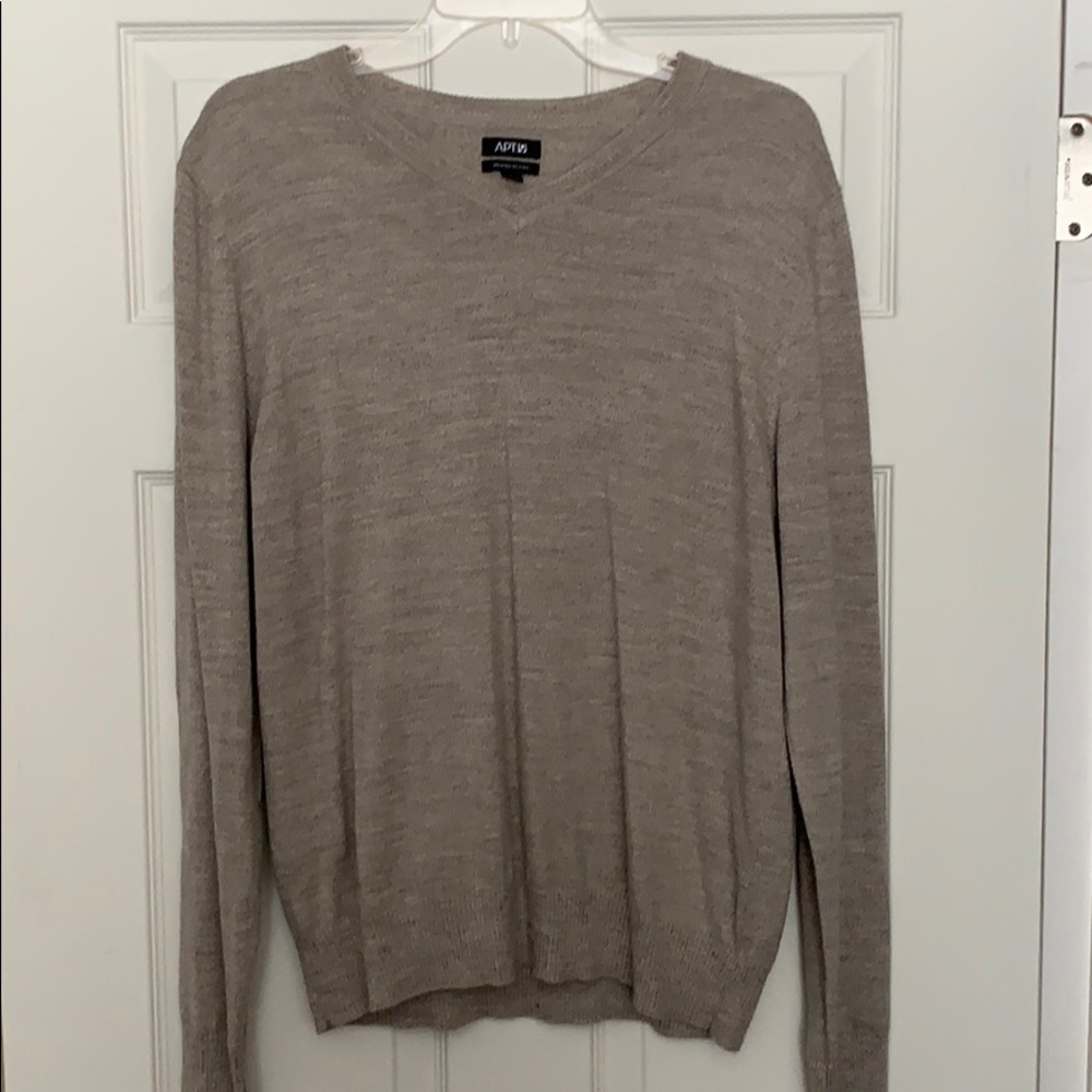 Apt.9 taupe v-neck sweater